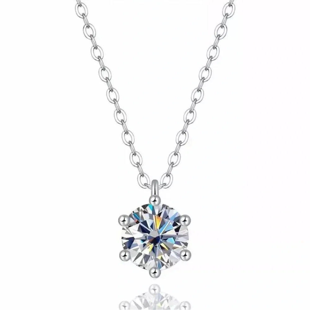 Gorgeous 2CT Moissanite Pendant Necklace 925 SS GRA certified - Picture 2 of 14